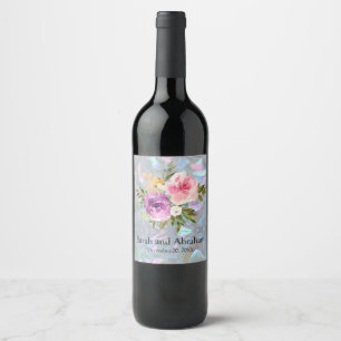 Faux Mother of Pearl  Wine Label