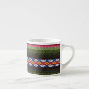 Faux Multicolor Serape Design Espresso Cup