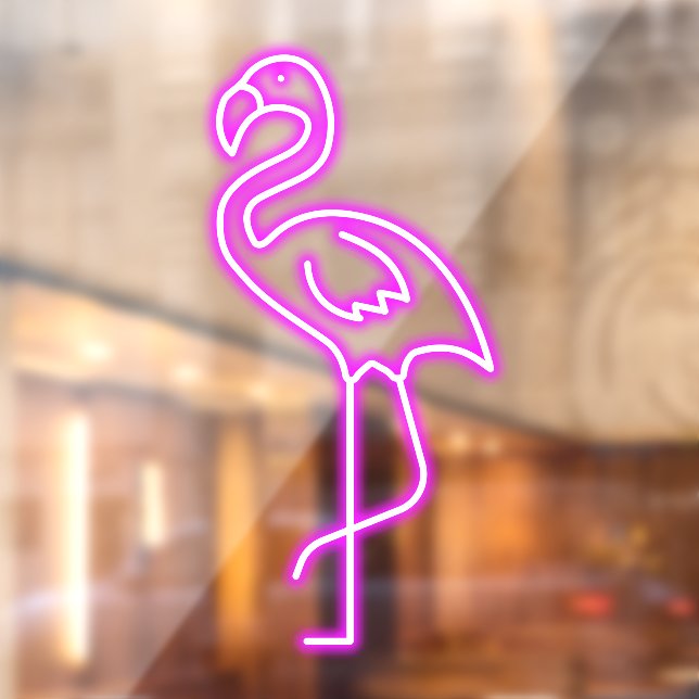 Faux Neon Pink Flamingo Tropical Shop Front (Sheet 2)