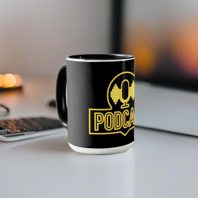 Faux Neon Podcast Symbol Mug (Creator Uploaded)