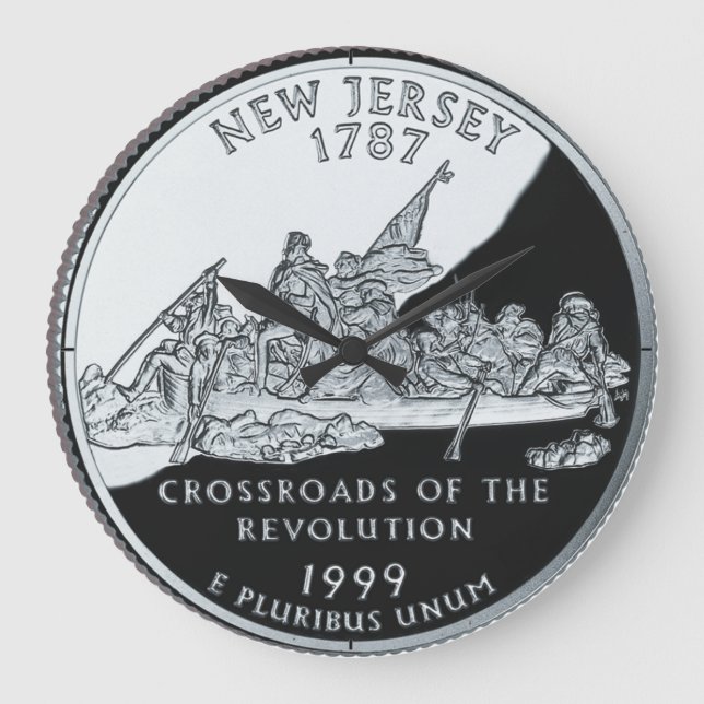 Faux New Jersey State Quarter Clock (Front)