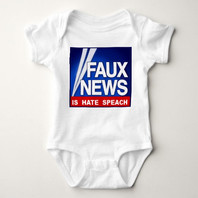 Faux News Baby Bodysuit (Front)