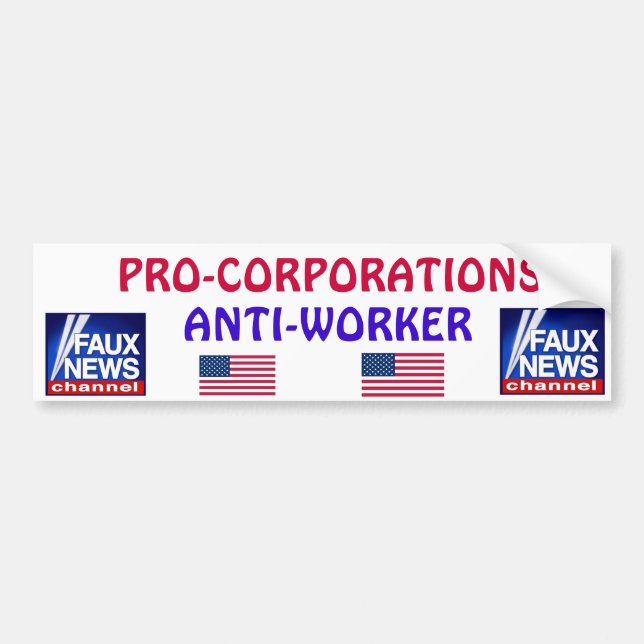 FAUX NEWS* Bumper Sticker (Front)
