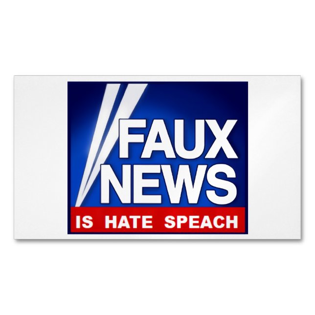Faux News Magnetic Business Card (Front)