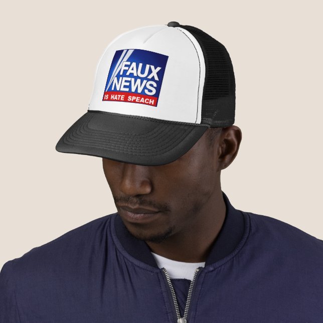 Faux News Trucker Hat (In Situ)