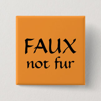 FAUX not fur 15 Cm Square Badge
