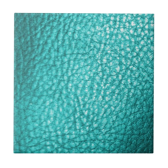 Faux Ocean Clear Blue Leather Tile- Design Solid Ceramic Tile (Front)