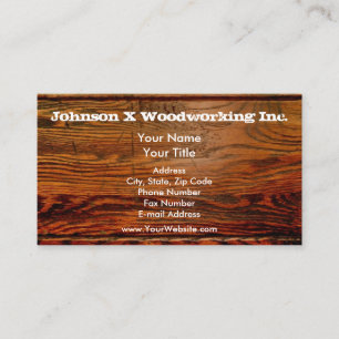 Faux Oiled Wood Plank Personalised Custom Business Card