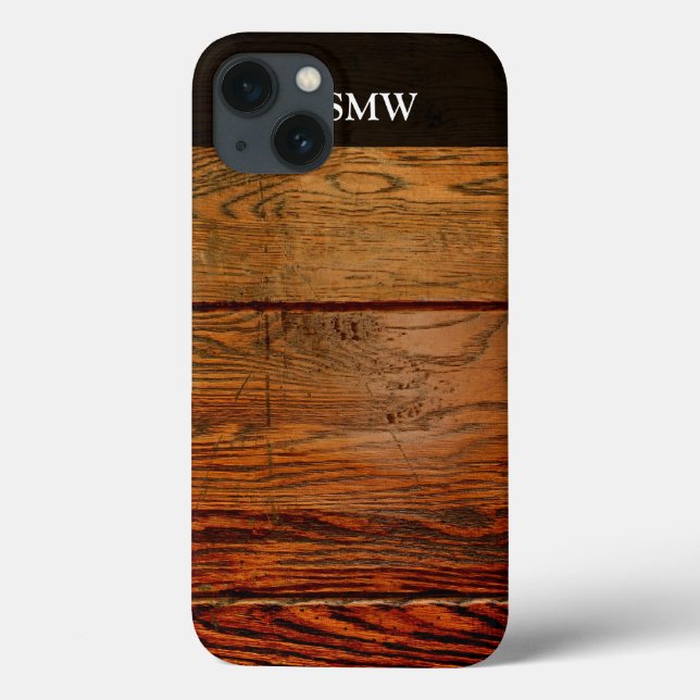 Faux Oiled Wood Plank Personalised Custom Case-Mate iPhone Case (Back)