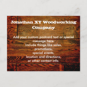 Faux Oiled Wood Plank Personalised Custom Postcard