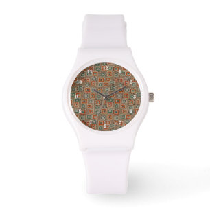 Faux Old Cloth Patches Art Watch