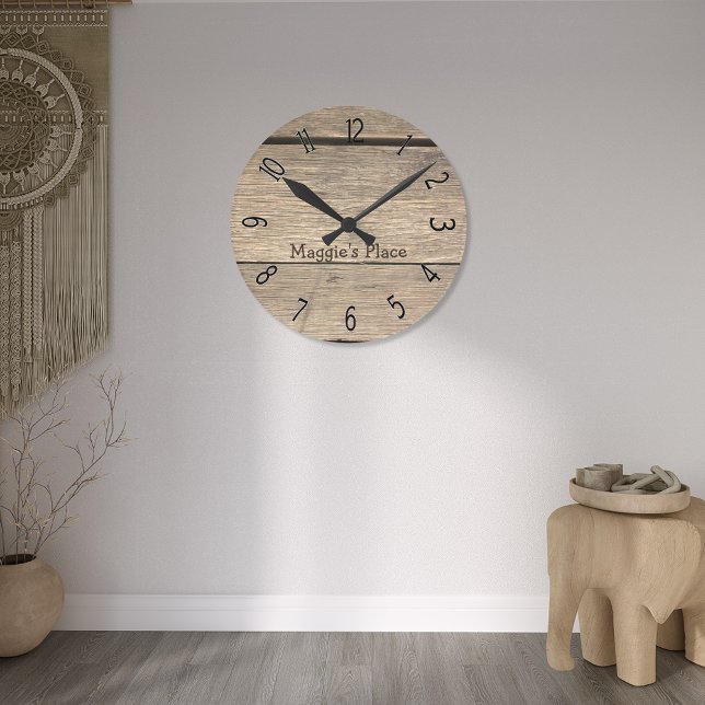 Faux Old Wooden Barrel•Custom Round Clock (Creator Uploaded)