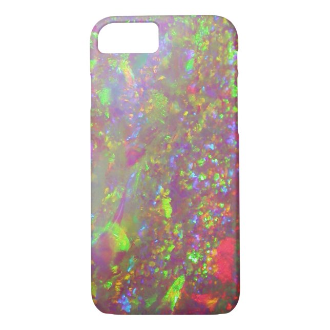 Faux opal gem gemstone bling bokeh hipster hologra Case-Mate iPhone case (Back)