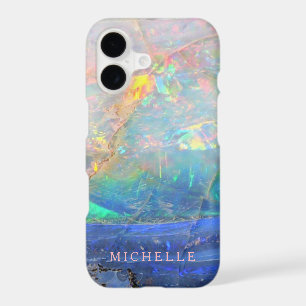 Faux opal gem gemstone mineral bling bokeh custom