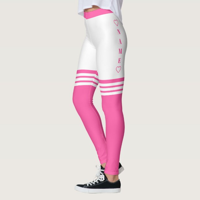 Faux Over Knee Socks Funny Leggings Custom Name (Left)