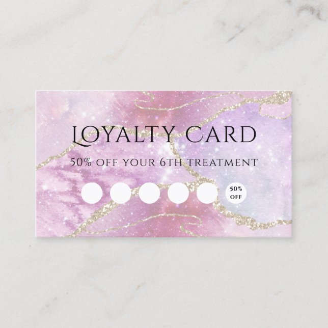 Faux Pearlescent Effect Loyalty Card (Front)