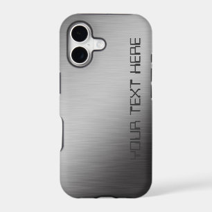 Faux Personalised Brushed Metal Look