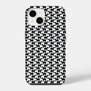Faux pied-de-poule with Dogs 1 iPC iPhone Case