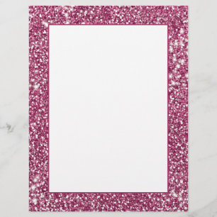 Faux Pink Glitter Texture Look-like Graphic Custom Letterhead