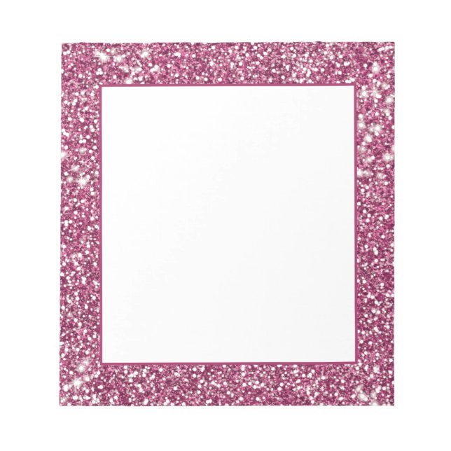 Faux Pink Glitter Texture Look-like Graphic Notepad (Front)