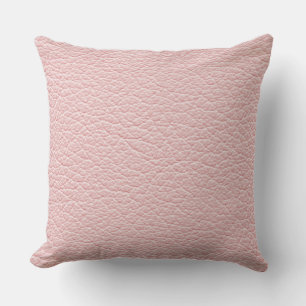 Faux Pink Leather Cushion