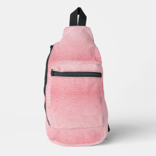 Faux Pink Leather Sling Bag