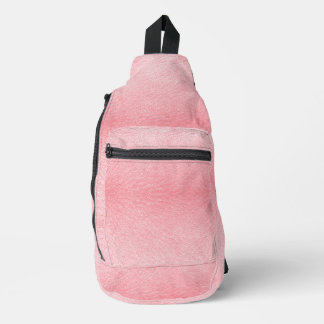 Faux Pink Leather Sling Bag