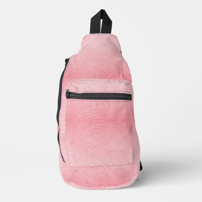 Faux Pink Leather Sling Bag (Front)