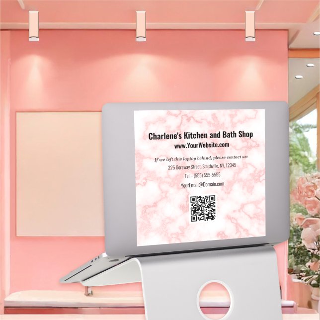 Faux Pink Marble (Faux Pink Marble Sticker by Office Accessories Shop)