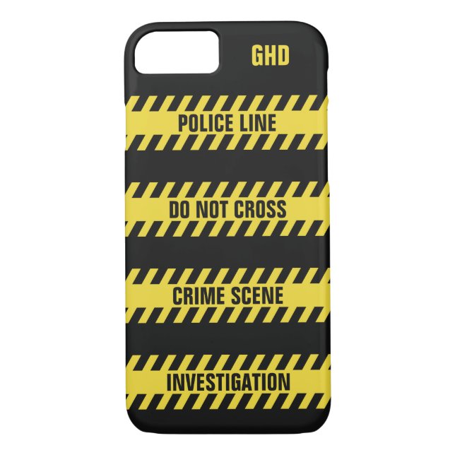 Faux Police Line custom text phone cases (Back)