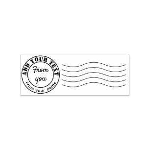 Faux Postmark Stamp Add Your Text Your Name Custom