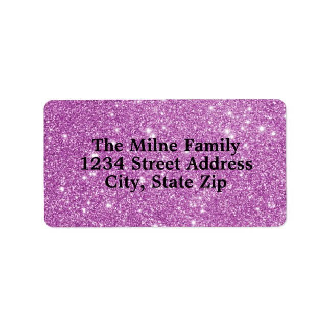 Faux Purple Glitter - Address Labels (Front)