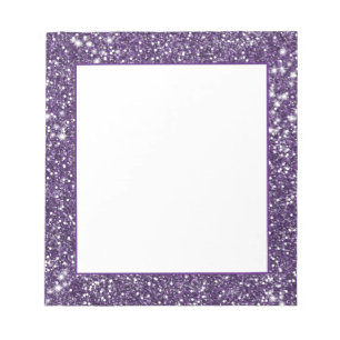 Faux Purple Glitter Texture Look Notepad