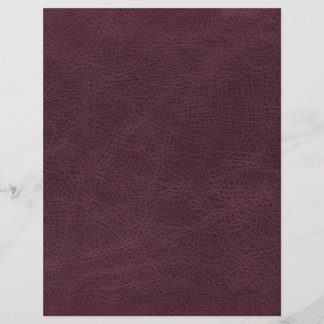 Faux Purple Leather Texture Scrapbook Paper (Front)