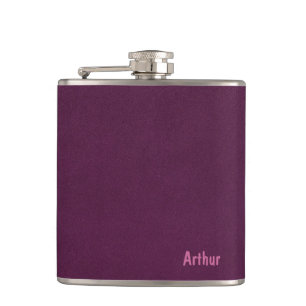 Faux Purple Suede Hip Flask
