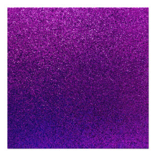 Faux Purple Violet Glitter Background Sparkle Poster
