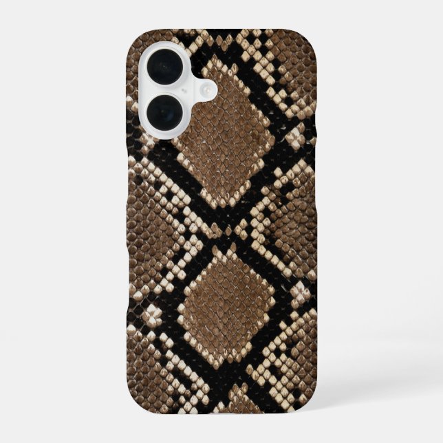 Faux Python Snake Skin iPhone 16 Case (Back)