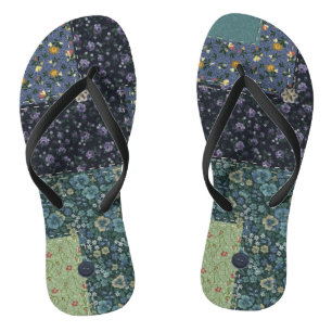 Faux Quilted Flip Flops