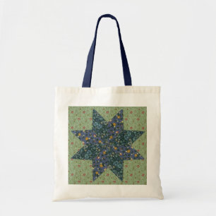 Faux Quilted Star Tote Bag