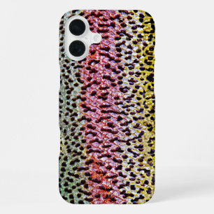 Faux Rainbow Trout Scale Texture Look Pattern iPhone Case