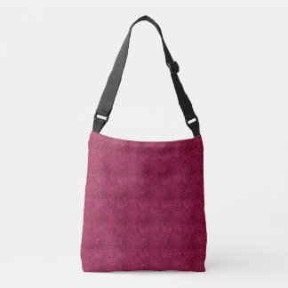 Faux Raspberry Leather Crossbody Bag