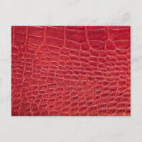 Faux red alligator leather