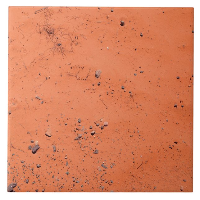faux red desert stone  ceramic tile (Front)