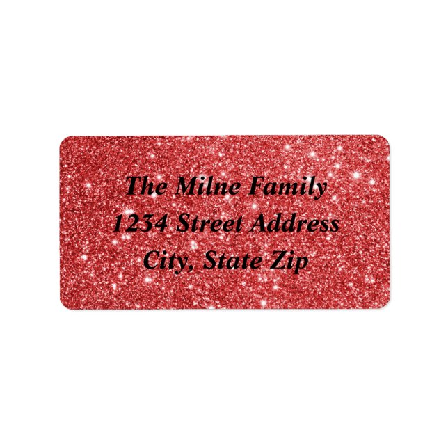 Faux Red Glitter - Address Labels (Front)