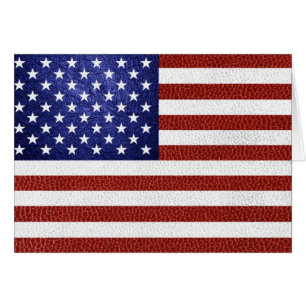 Faux Red White Blue Leather USA Flag