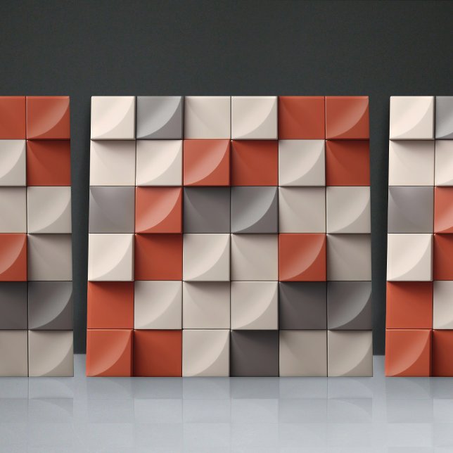Faux Relief Glazed Minimalist Illusion Home Decor Ceramic Tile (Creator Uploaded)