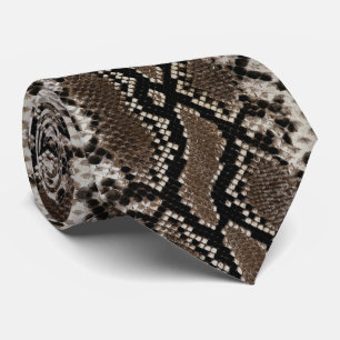 Faux Reticulated Python Snake Skin Men's Tie