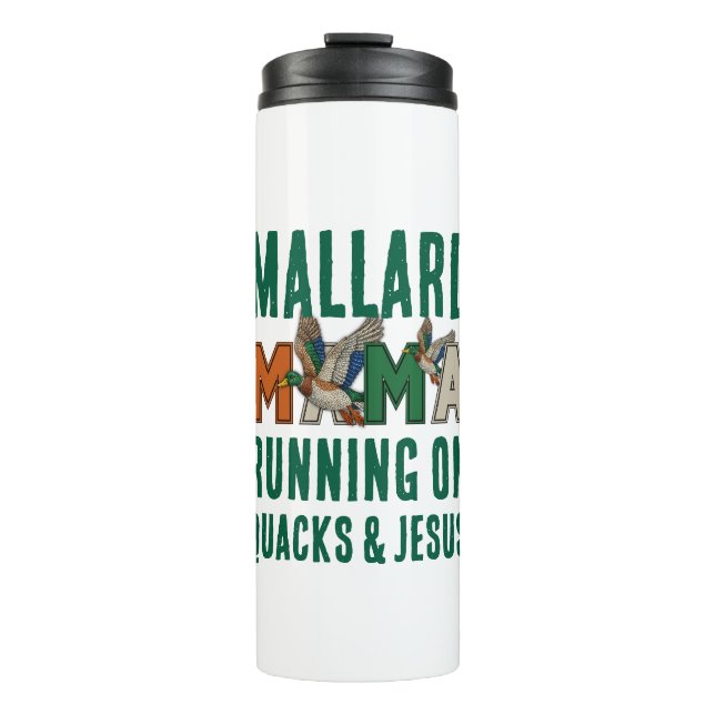 Faux Rhinestone MALLARD MAMA Thermal Tumbler (Front)