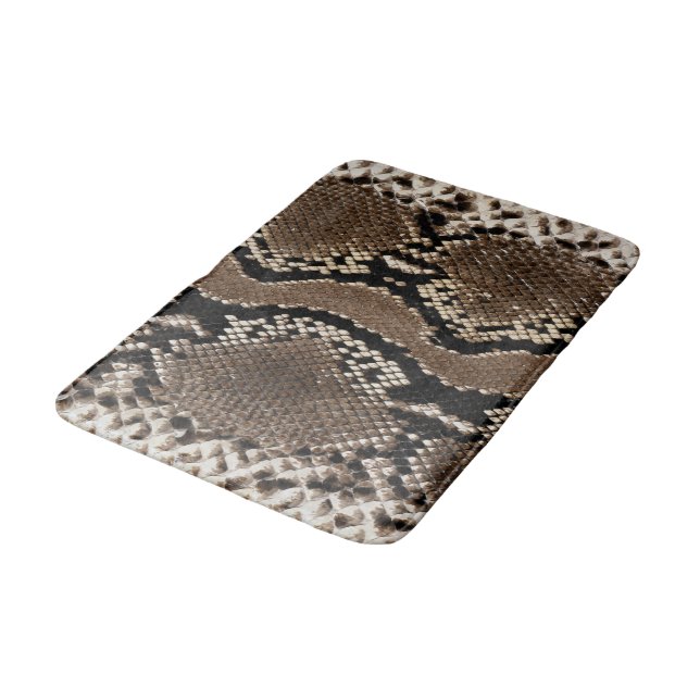 Faux Rock Python Snake Skin Bath Mat (Angled)