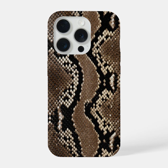 Faux Rock Python Snake Skin iPhone Case (Back)